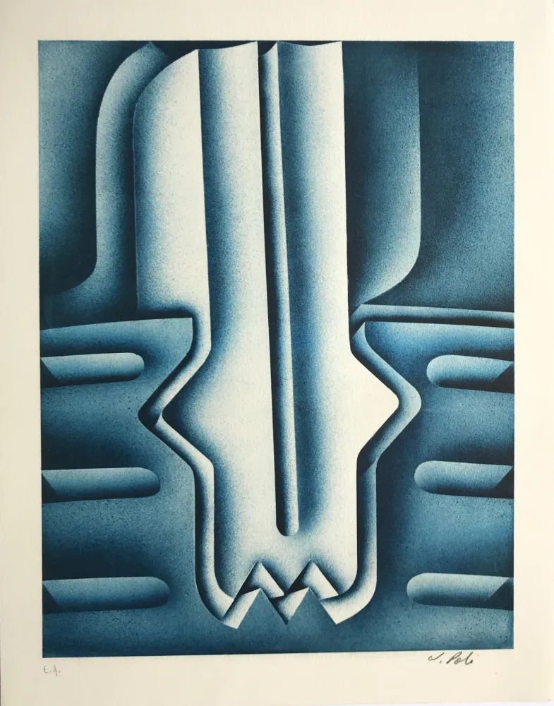 Litografía Poli - Forage en mer