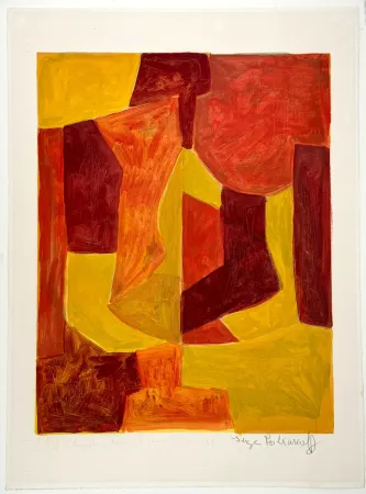 Litografía Poliakoff -  Composition orange L51 