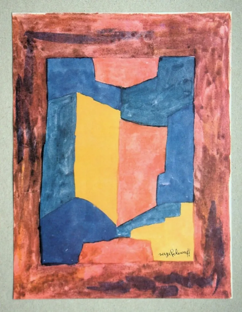 Litografía Poliakoff - Gouache, 1967