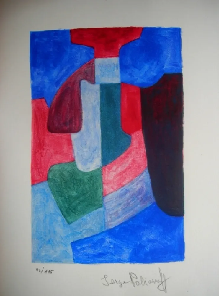 Litografía Poliakoff - Jean Cassou: vingt-deux poèms