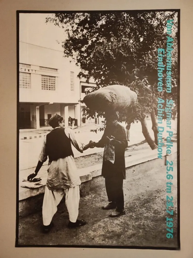 Serigrafía Polke - „Van Abbemuseum Sigmar Polke 25.6 tm 25.7.1976 Eindhoven Achim Duchow“.