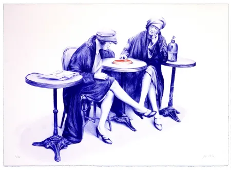 Litografía Pomet - Ménages à trois