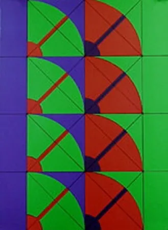 Litografía Pomodoro - Untitled geometric abstract