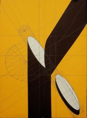 Litografía Pomodoro - Untitled (Spliced Column)