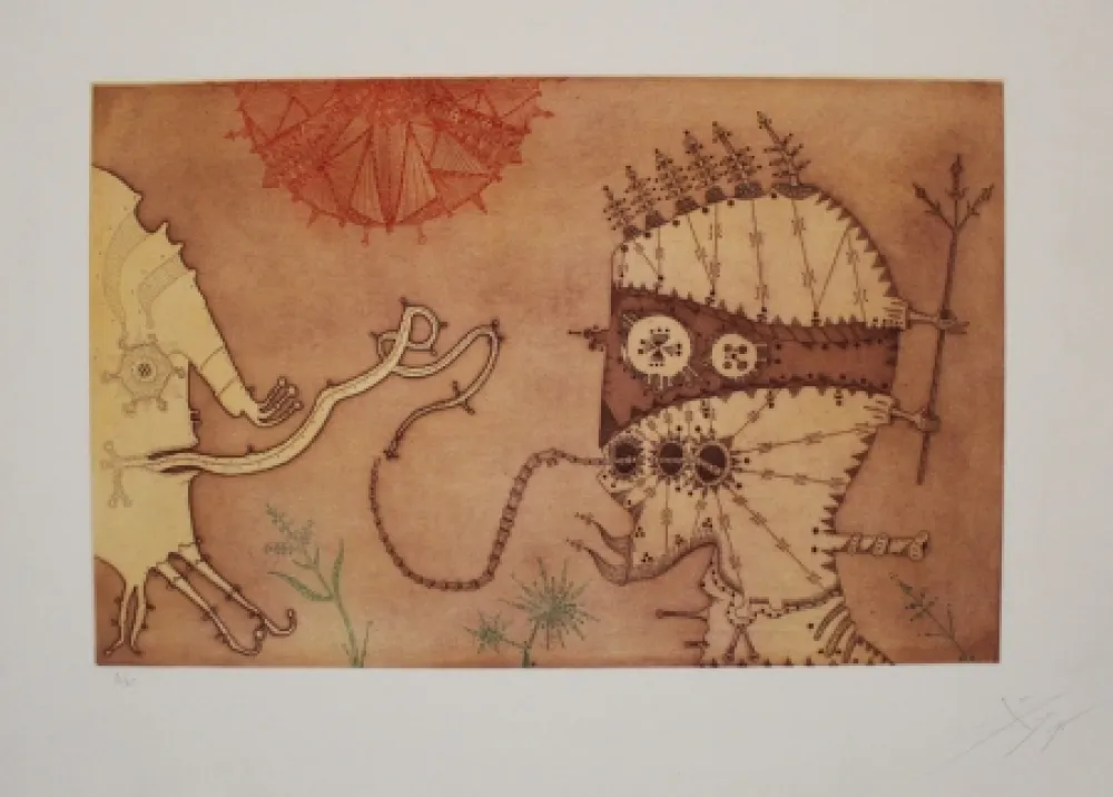 Aguafuerte Y Aguatinta Ponç - Amor