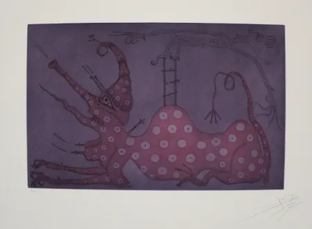 Aguafuerte Y Aguatinta Ponç - Esfinx acrobática / Acrobatic Sphinx