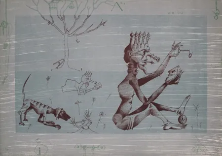 Litografía Ponç - Gos-1 / Dog-1