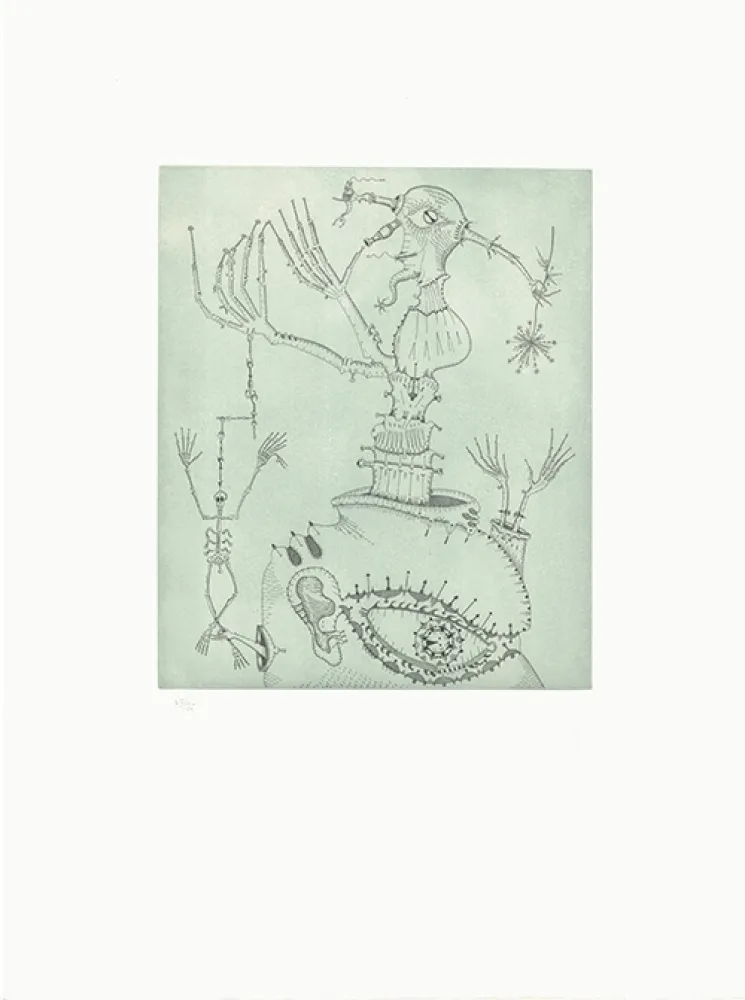 Grabado Ponç - Homenaje a Bruhegel (sic!)