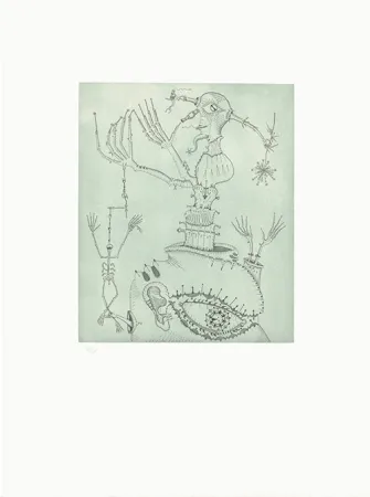 Grabado Ponç - Homenaje a Bruhegel (sic!)