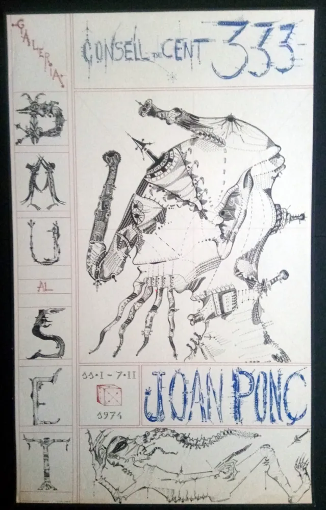 Cartel Ponç - Joan Ponç Dau al Set 1974