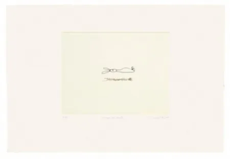 Grabado Porter - Conejo que levita