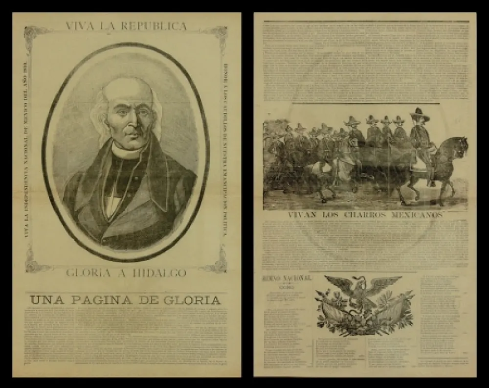 Grabado En Madera Posada - Viva la Republica - Gloria a Hidalgo/Vivan Los Charros