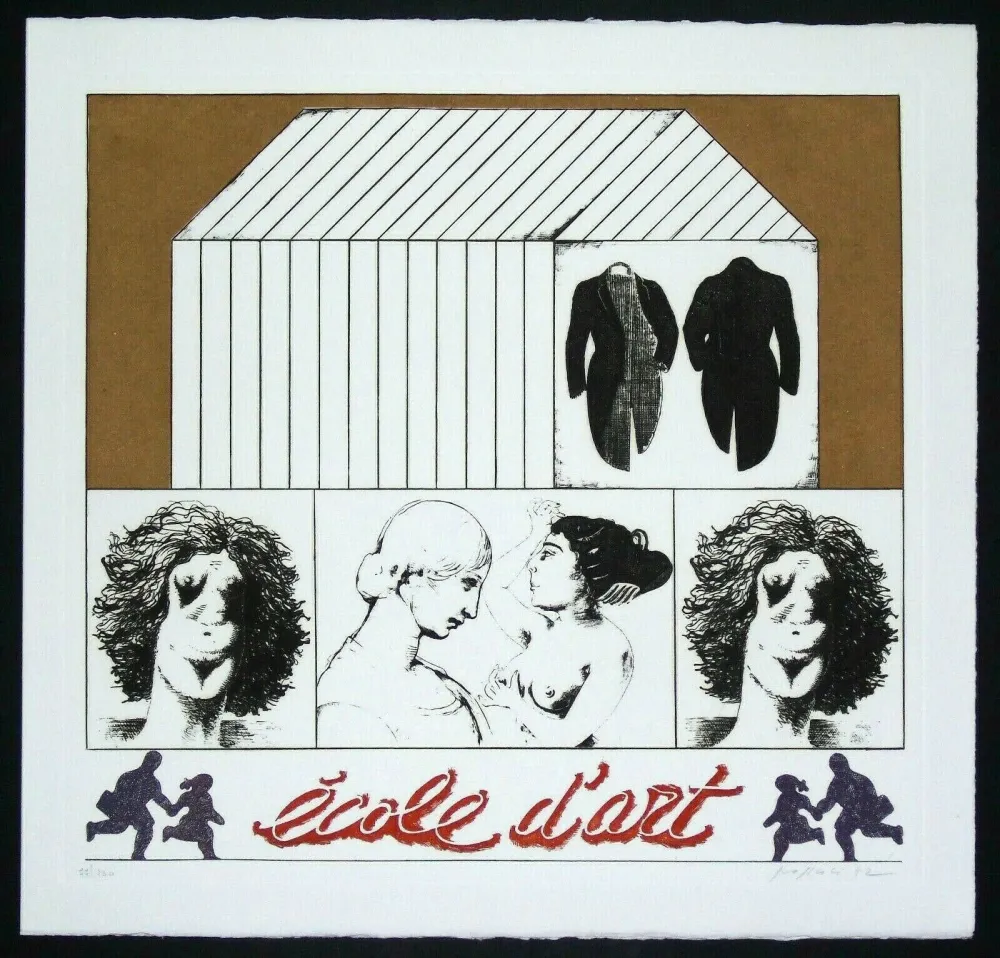 Grabado Pozzati - Ecole d'art