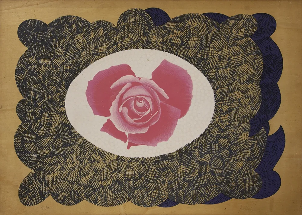 Litografía Pozzati - SENZA TITOLO