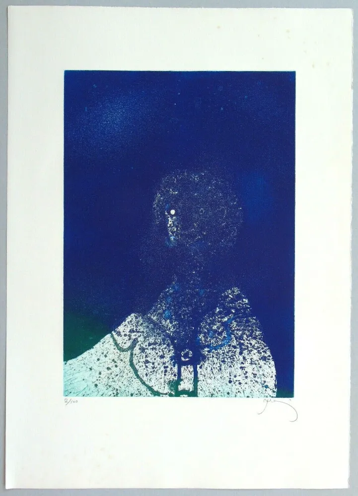 Litografía Prassinos - Hommage a Fellini