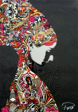 Serigrafía Prefab77 - Oulandos D'amour - Black/Gold