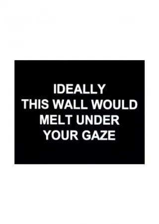 Grabado Prouvost  - Ideally this wall would melt under your gaze