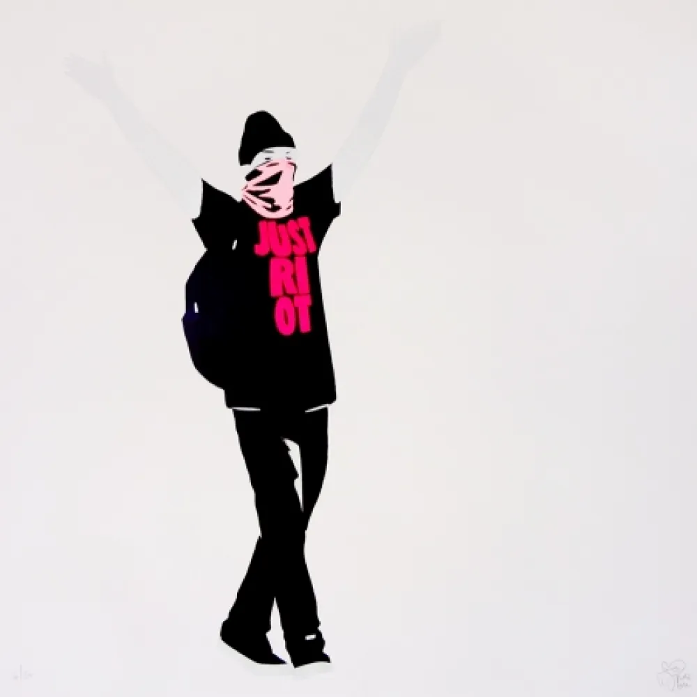 Serigrafía Pure Evil - Just Riot (Flouro pink)