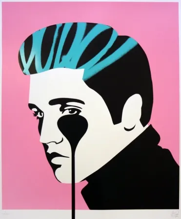 Serigrafía Pure Evil - Pure Elvis - King Creole (pink, black & green)