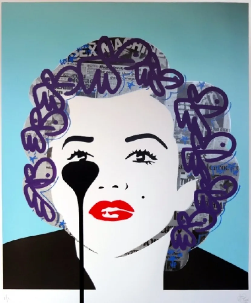 Serigrafía Pure Evil - The last Marilyn (plum bunnies)