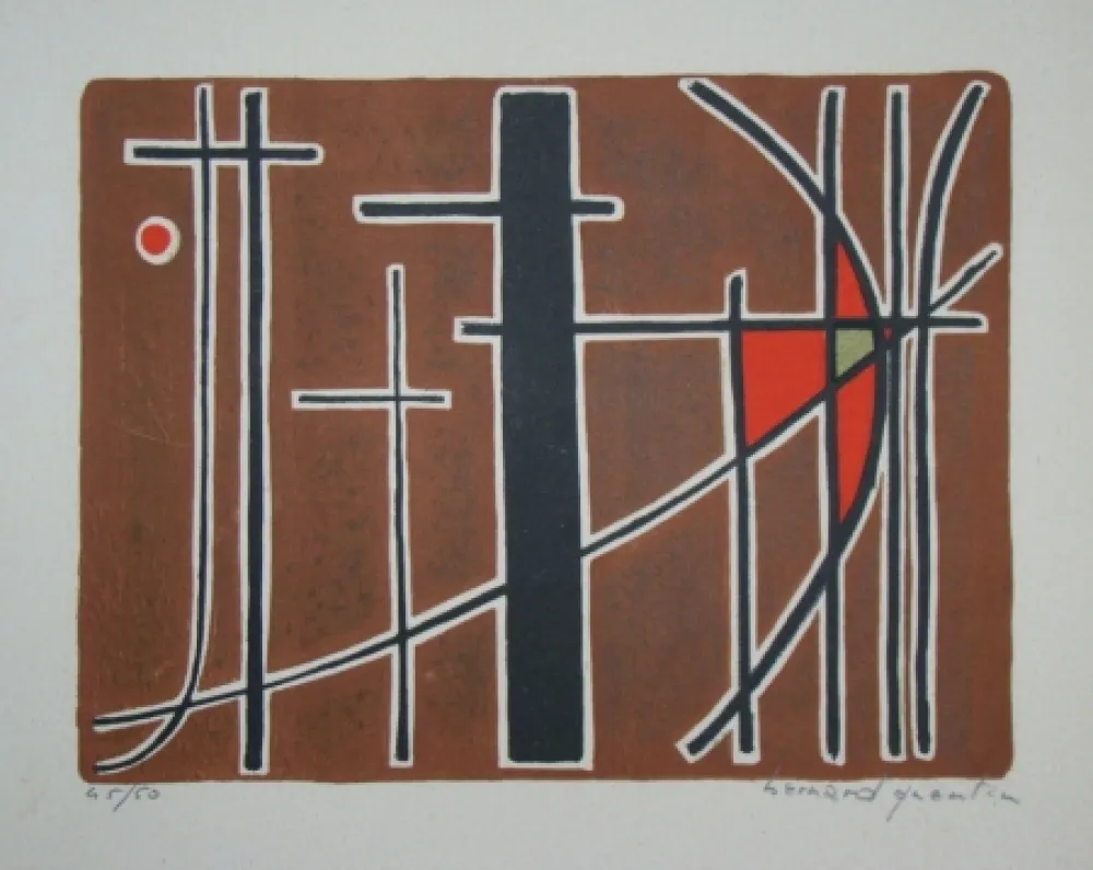 Litografía Quentin - Composition, 1956