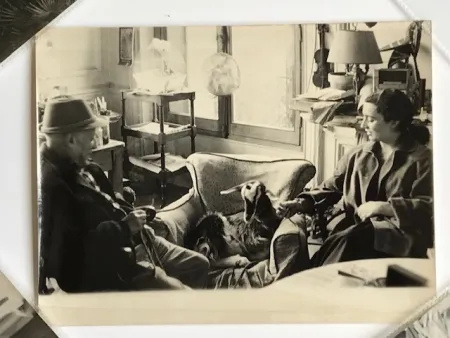 Fotografía Quinn - Picasso , Jacqueline Roque et la chèvre 