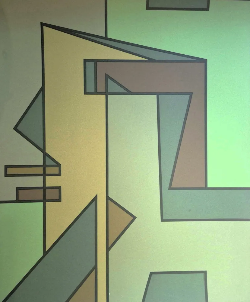 Litografía Radice - Composizione Verde