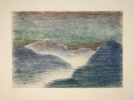 Aguafuerte Raetz - Berglandschaft