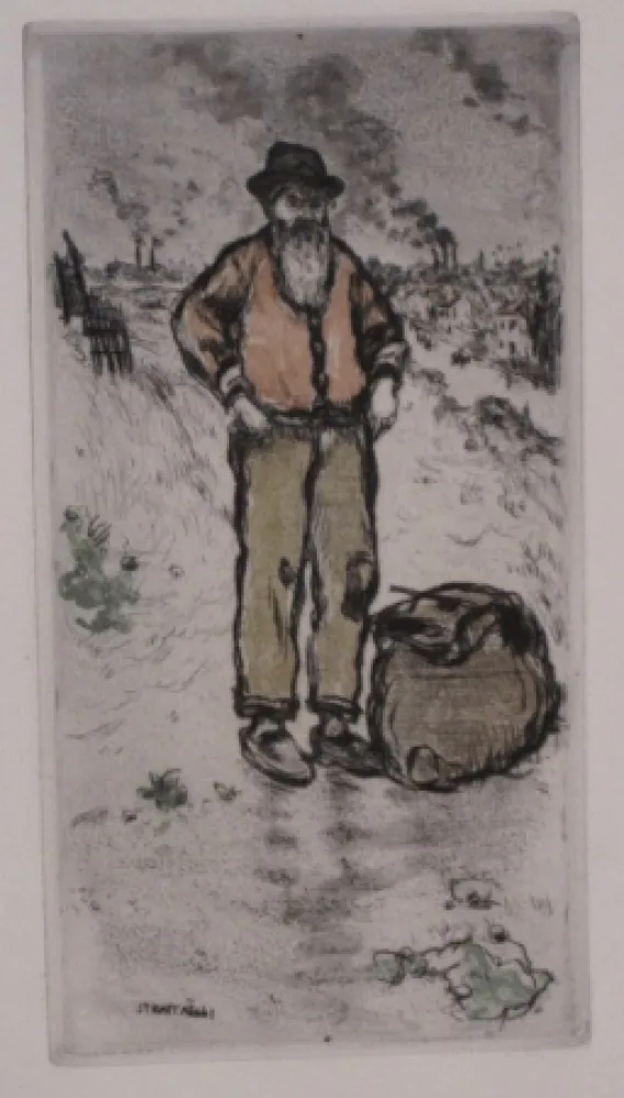 Aguafuerte Y Aguatinta Raffaelli - Le chiffonnier / The Ragman