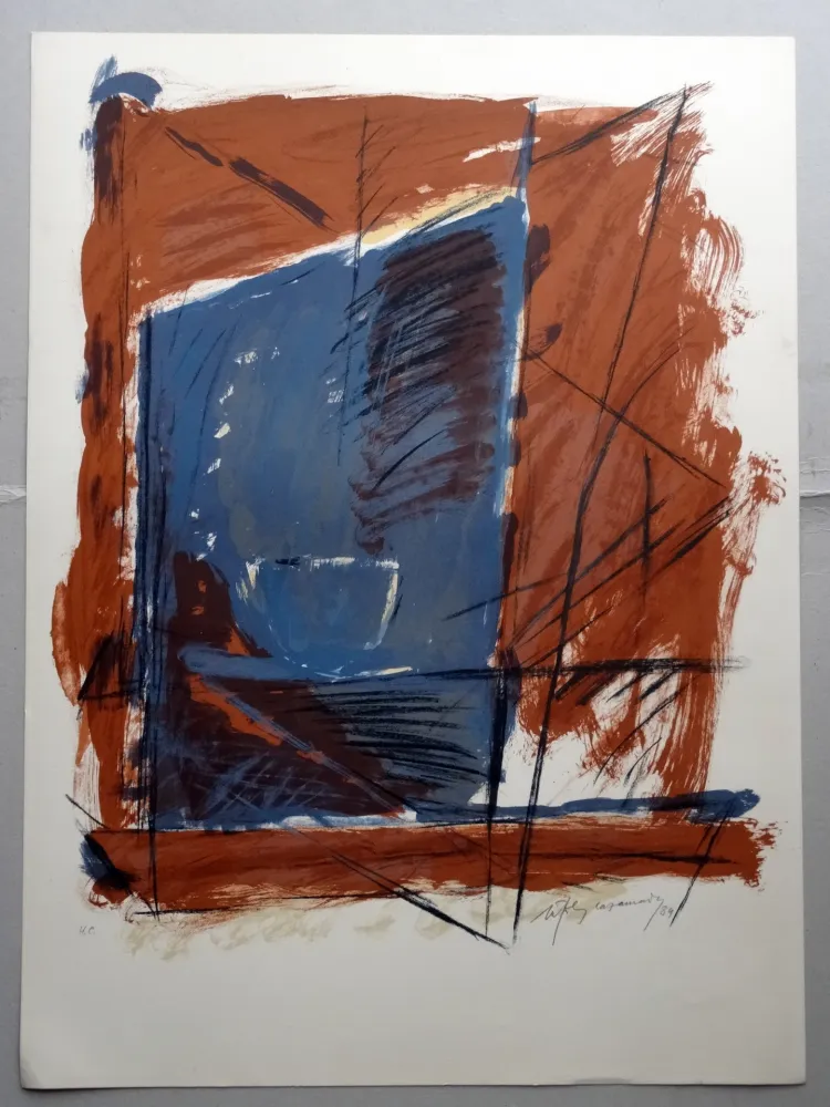 Litografía Ràfols Casamada - A.L. (avant la lettre) Barcelona 84