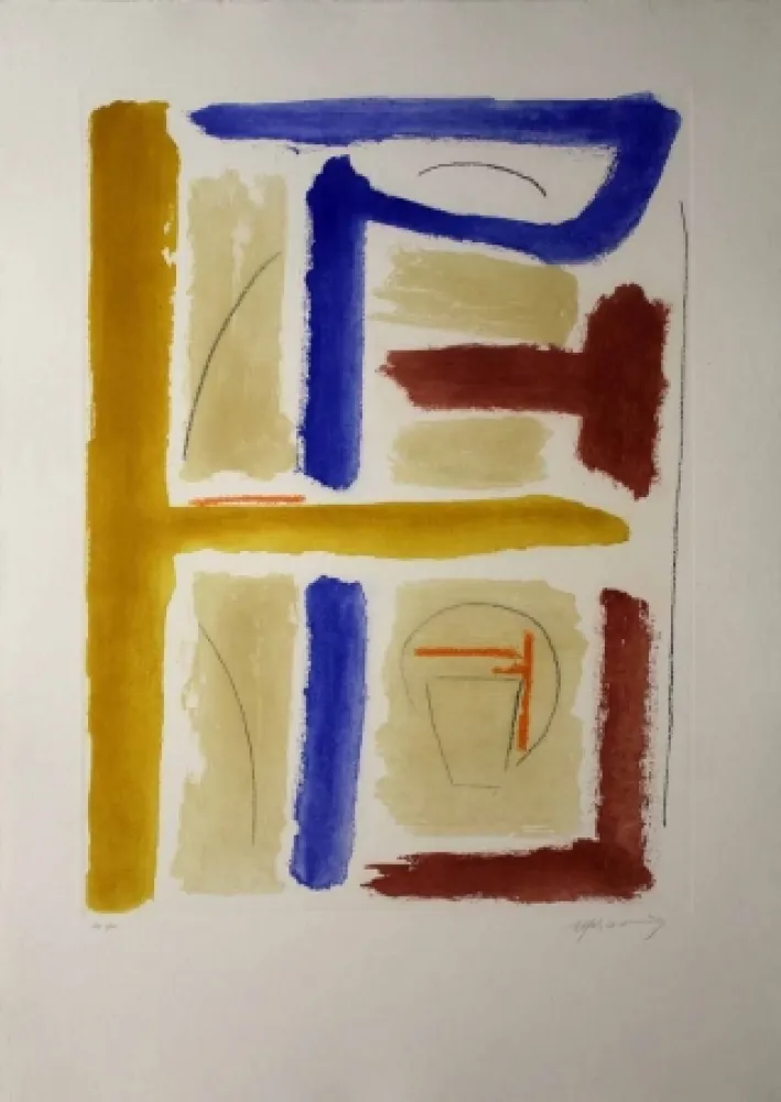 Aguafuerte Y Aguatinta Ràfols Casamada - Camí de primavera 4