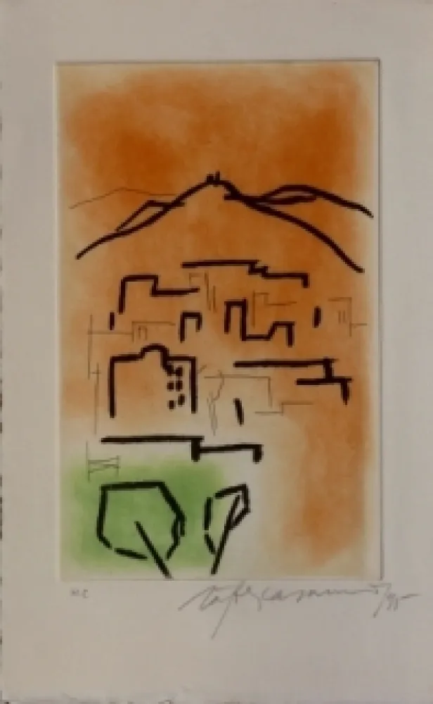 Litografía Ràfols Casamada - Composition  3