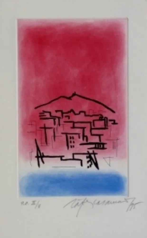 Aguafuerte Y Aguatinta Ràfols Casamada - Composition 4