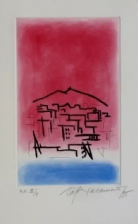 Aguafuerte Y Aguatinta Ràfols Casamada - Composition 4