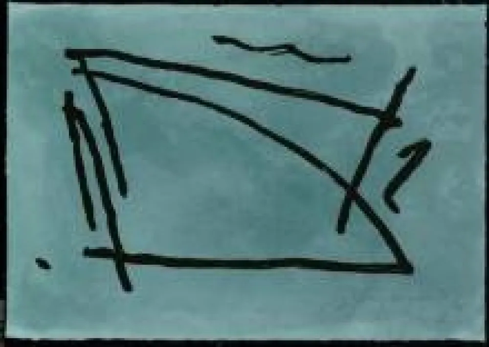 Aguatinta Ràfols Casamada - El passeig del poeta / The Poet's Walk