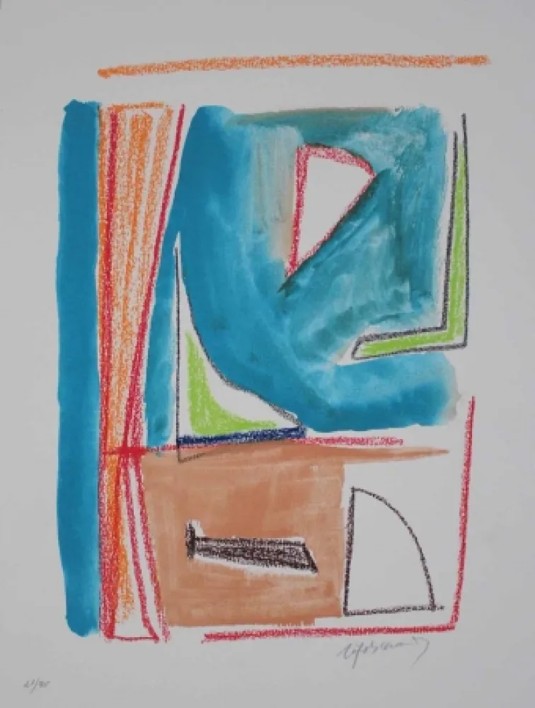 Litografía Ràfols Casamada - Estructures 2