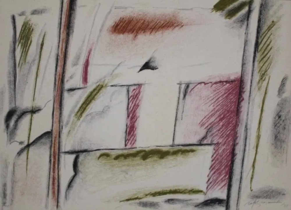 Litografía Ràfols Casamada - Homenatge a Joan Prats