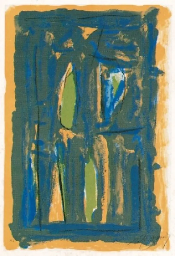 Litografía Ràfols Casamada - La tardor-1