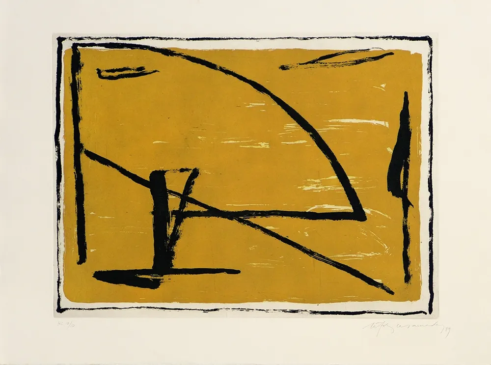 Grabado Ràfols Casamada - Los elementos II. Aire