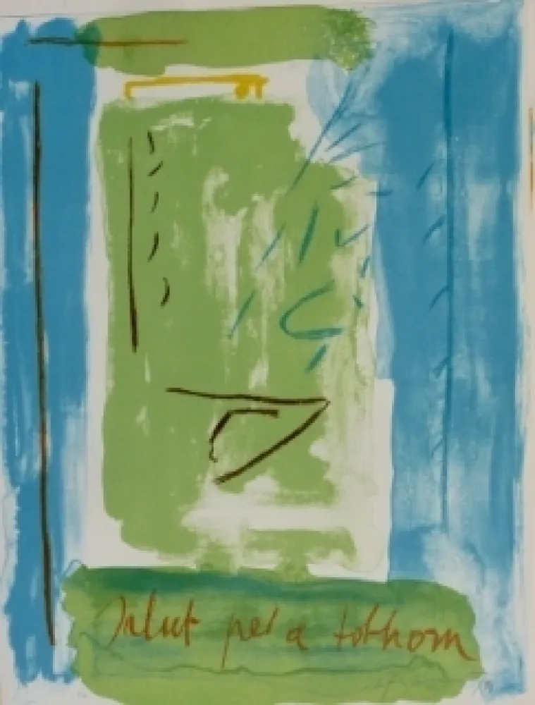 Litografía Ràfols Casamada - Salut pel a tolhom