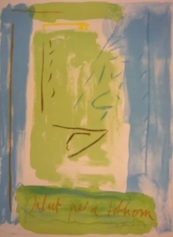 Litografía Ràfols Casamada -  Salut pel a tolhom 