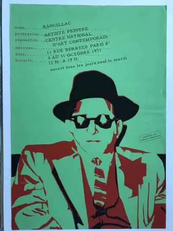 Cartel Rancillac - Centre national d'art contemporain