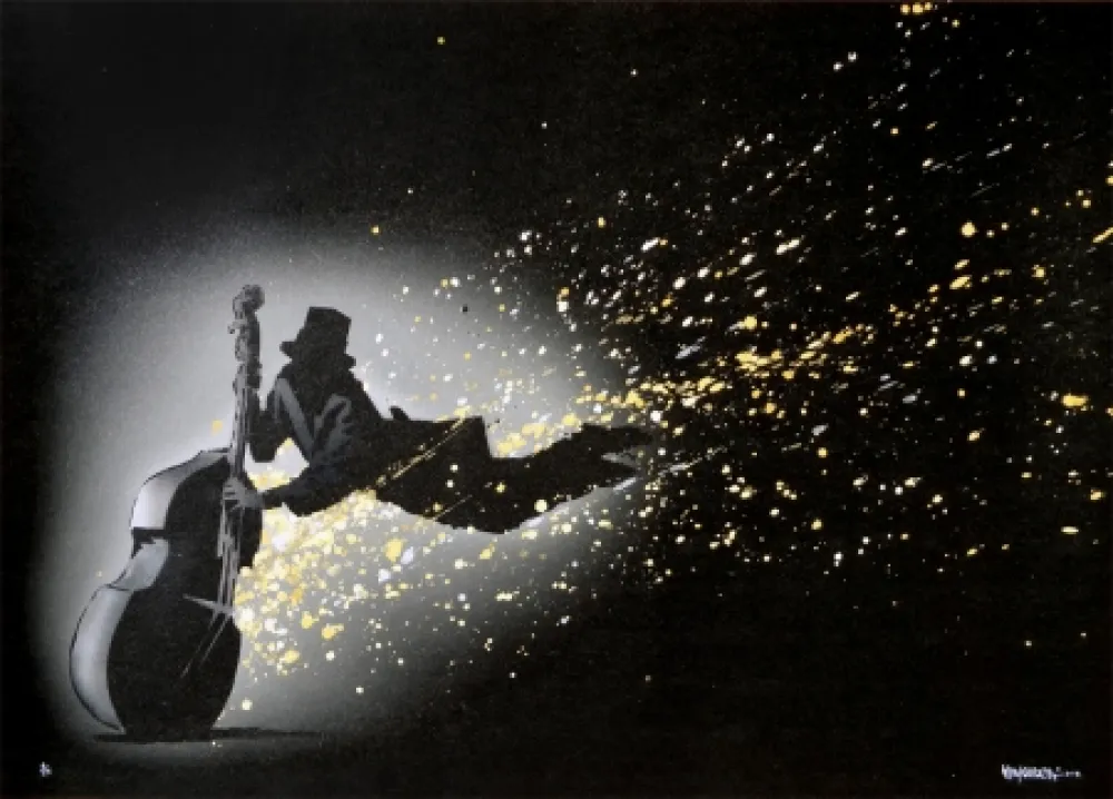 Litografía Random - Blowing in the wind (black hand finished)