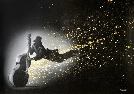 Litografía Random - Blowing in the wind (black hand finished XL)