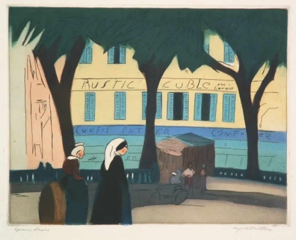 Grabado Rathbone - Marche de Nice