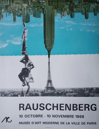 Litografía Rauschenberg - Rauschenberg. 10 octobre   10 novembre 1968, Musée d'art moderne de la ville de Paris 