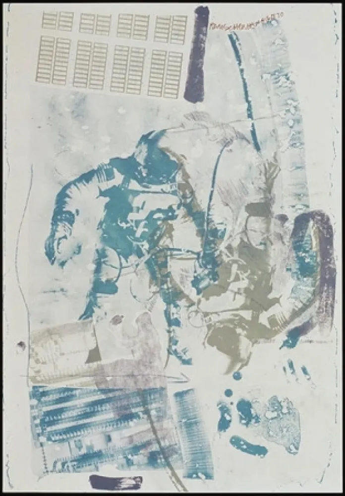 Litografía Rauschenberg - White Walk, from Stoned Moon series