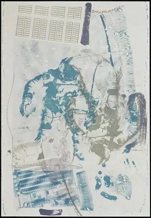 Litografía Rauschenberg - White Walk, from Stoned Moon series