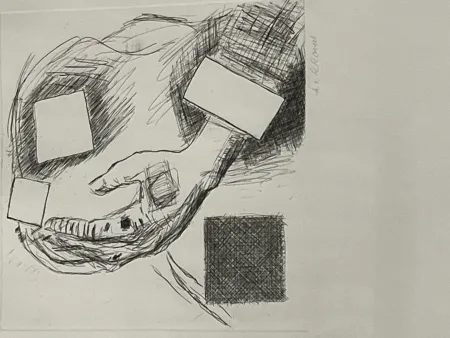 Grabado Raveel - Hand en bevierkante kop