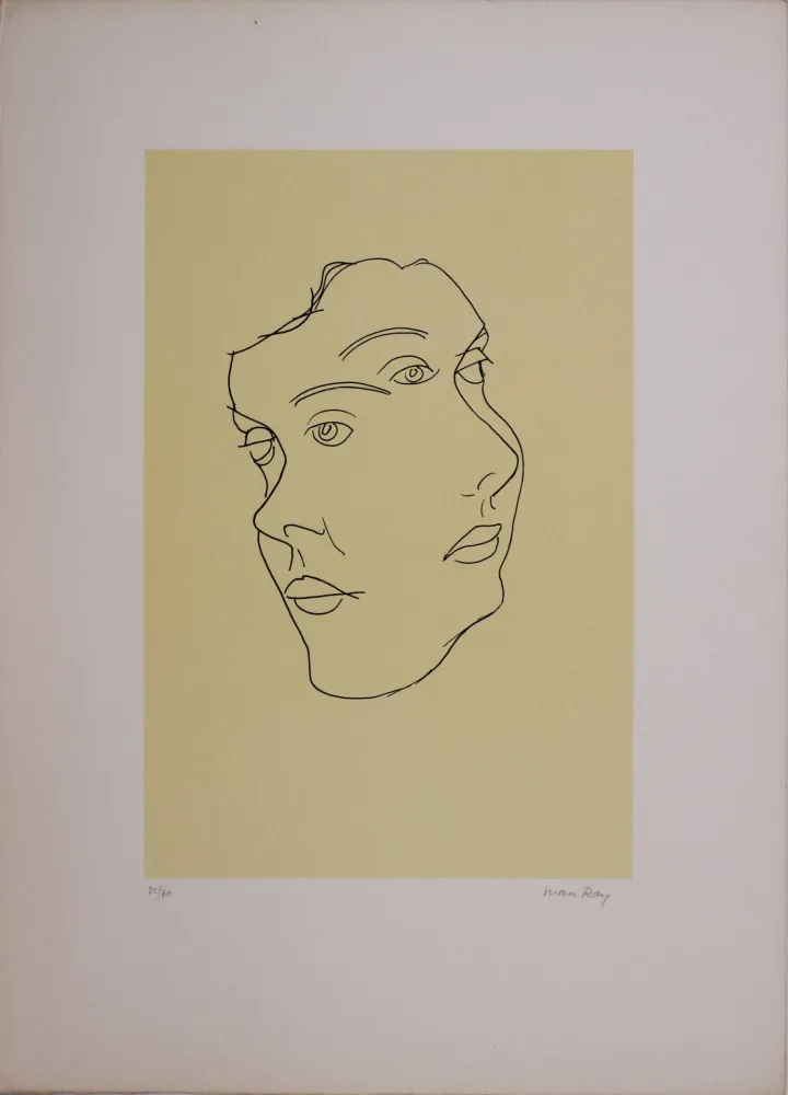 Litografía Ray - Les six masques voyants